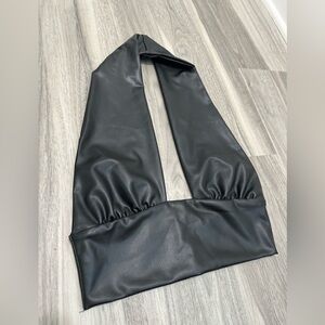 Women’s Sky to the Moon black halter crop top